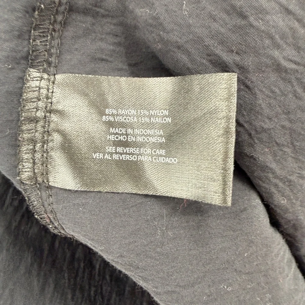 Banana Republic Shift Dress Women L Black Minimalist Lagenlook‎ Capsule Chic